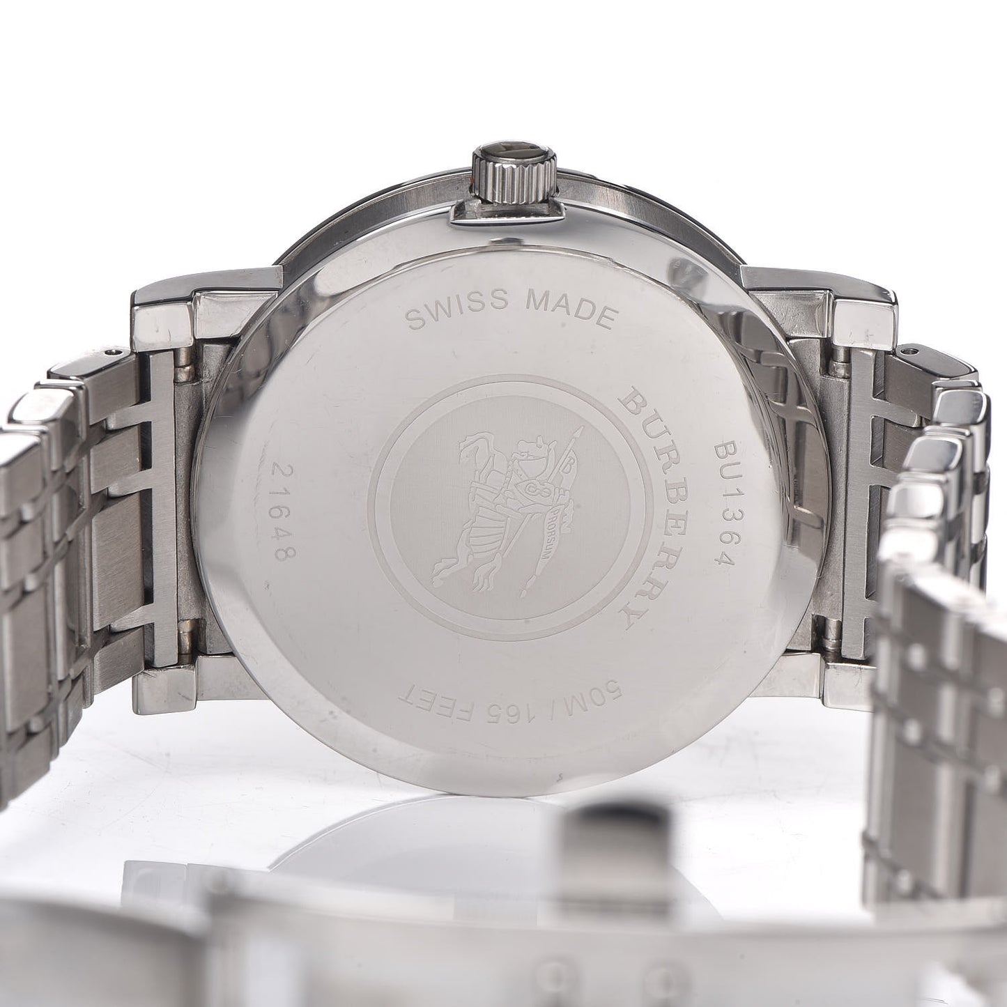 Stainless Steel 38mm Heritage Quartz Watch Black BU1364