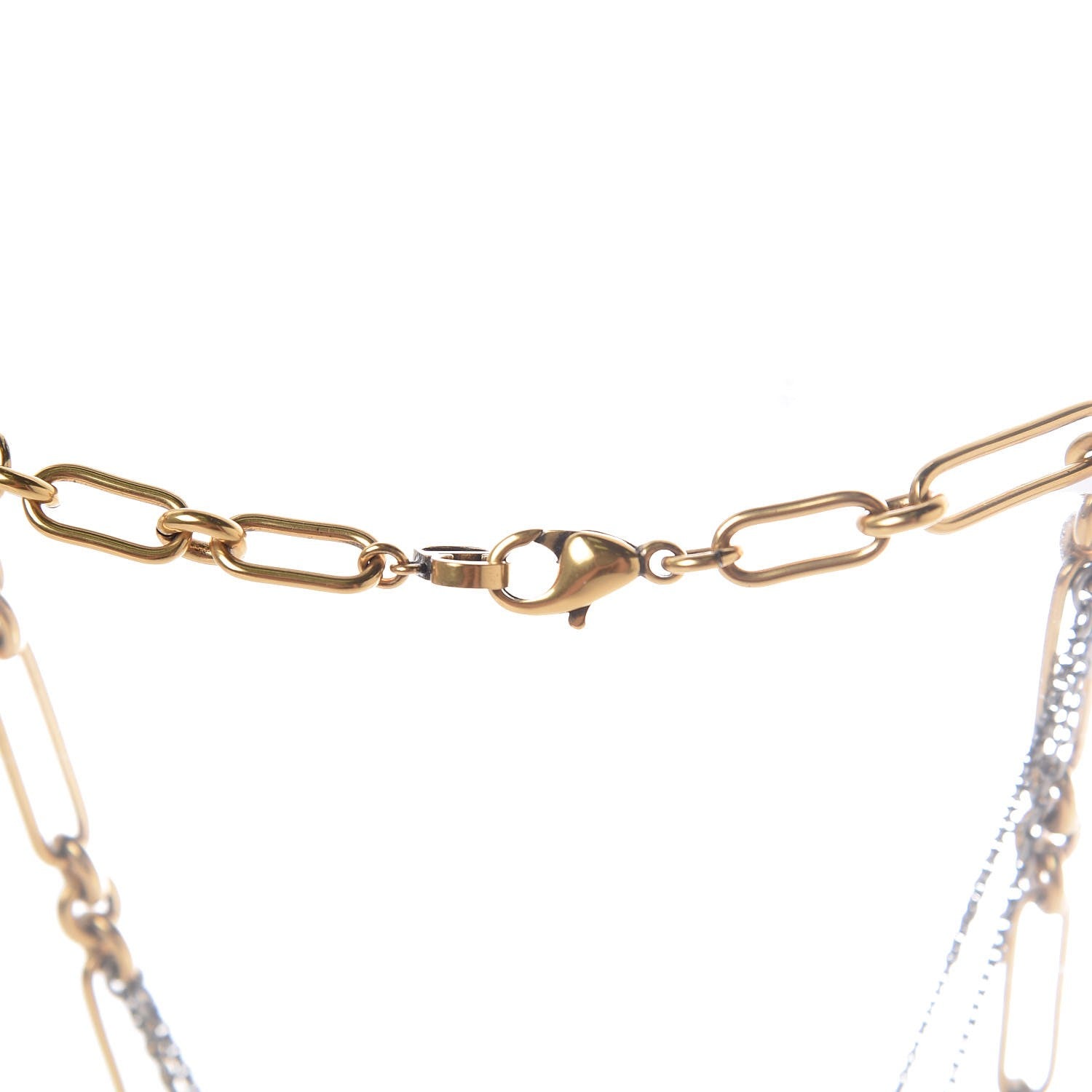 Christian Dior Metal Heart J'adior Multi Strand Necklace Aged Gold 5 of 7