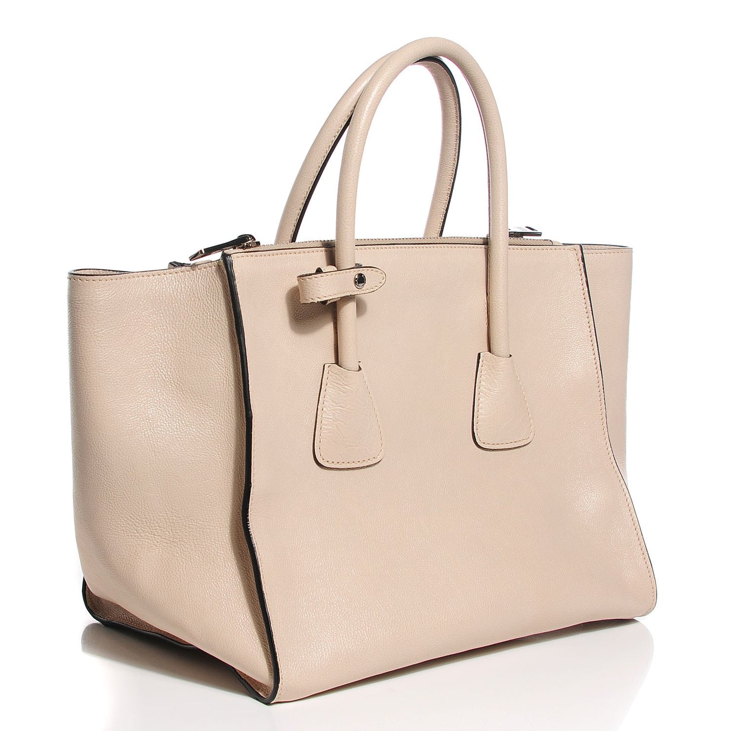 Glace Calf Twin Pocket Tote Quarzo