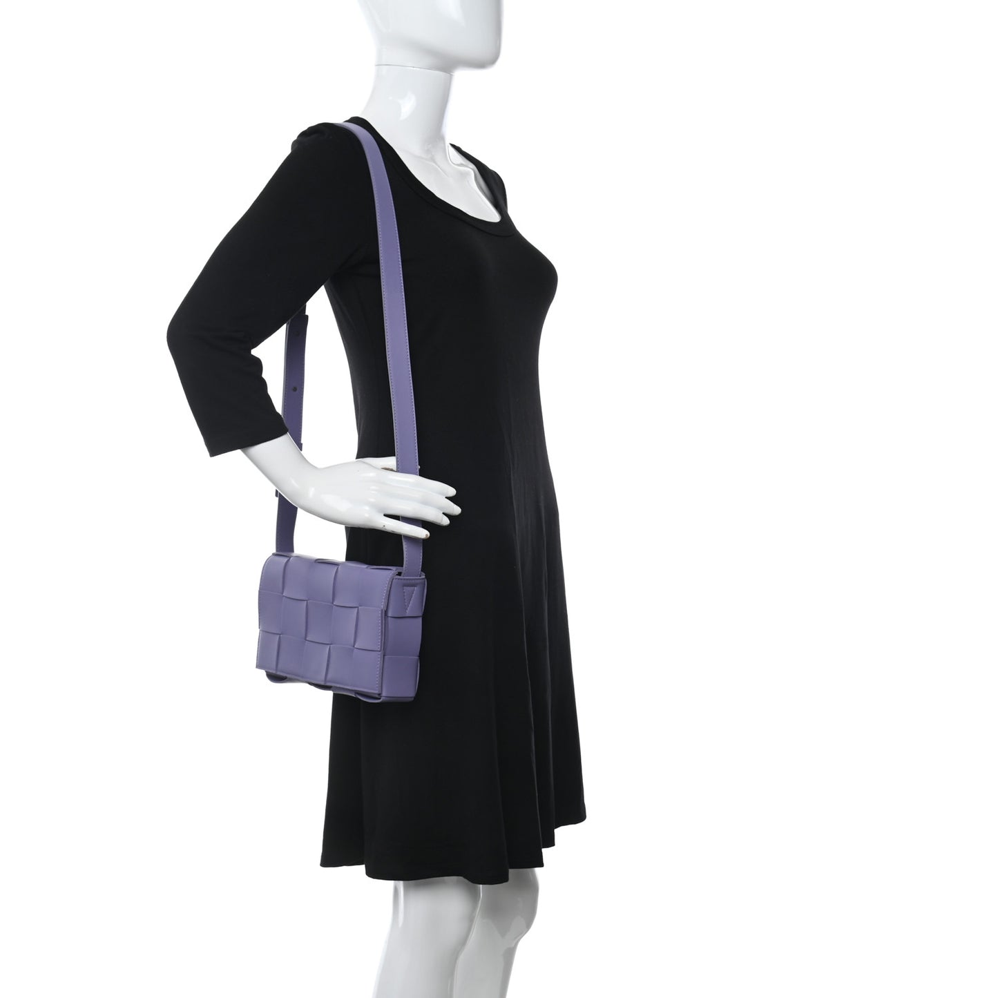 Lambskin Intreccio Cassette Crossbody Bag Wisteria