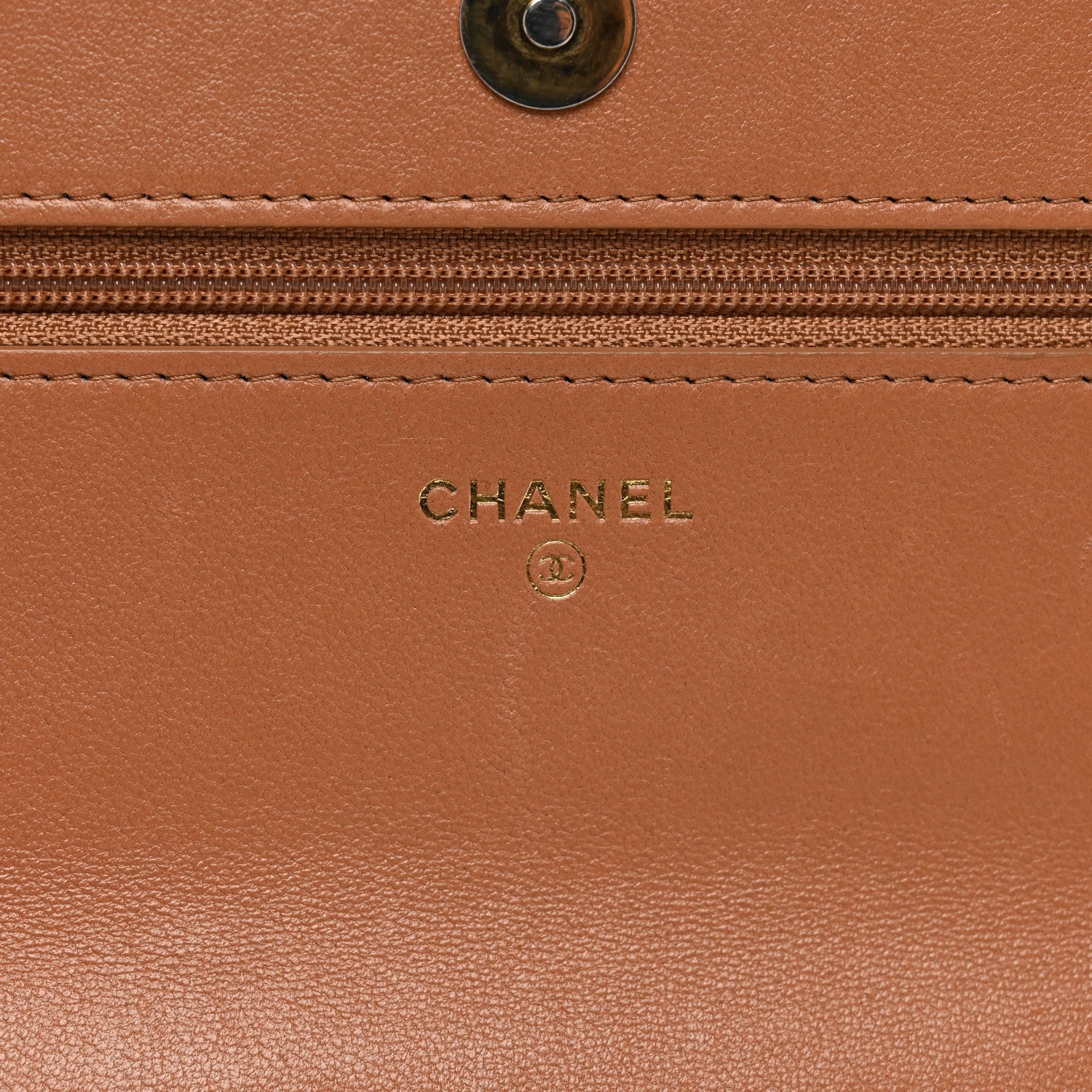 Chanel Lambskin Quilted Chanel 19 Wallet On Chain WOC Brown 7 of 14