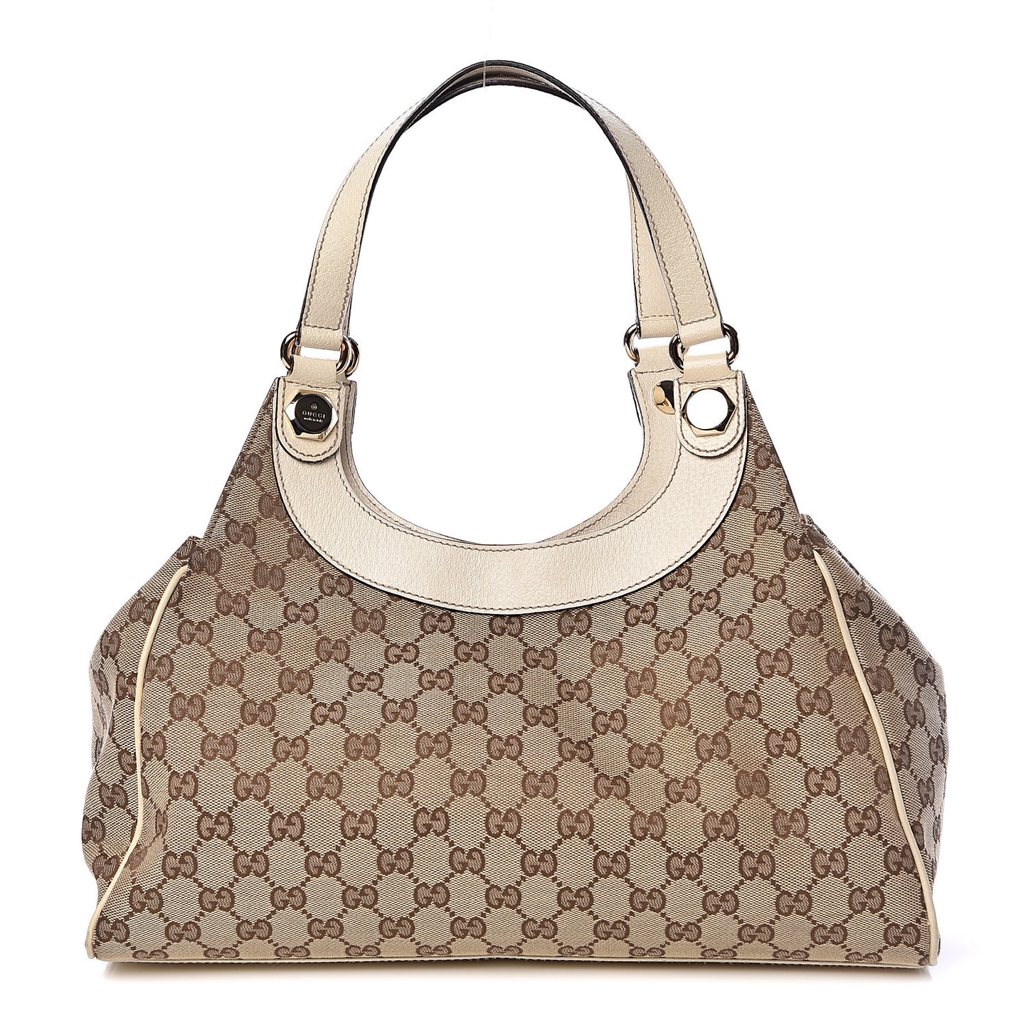 Monogram Medium Charmy Shoulder Bag Off White