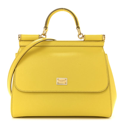 Dolce & Gabbana Dauphine Medium Miss Sicily Satchel Yellow 1 of 15