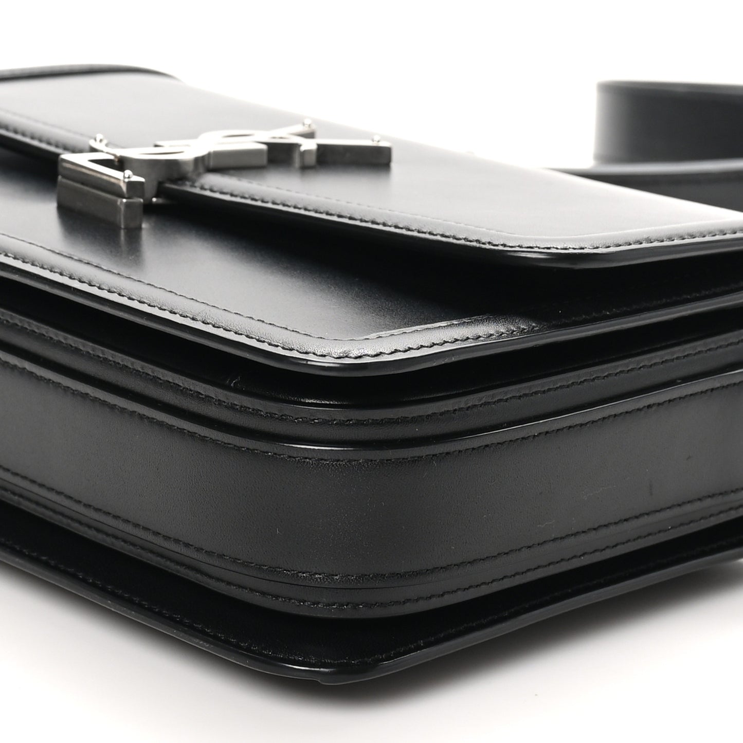 Box Calfskin Monogram Medium Solferino Satchel Black