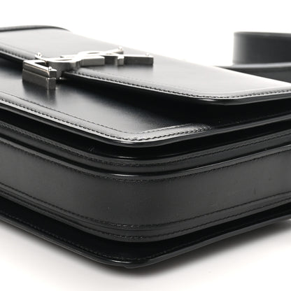 Saint Laurent Box Calfskin Monogram Medium Solferino Satchel Black 10 of 10
