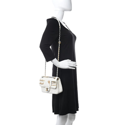 Chanel Lambskin Quilted Small Coco Clips Single Flap White 2 of 10