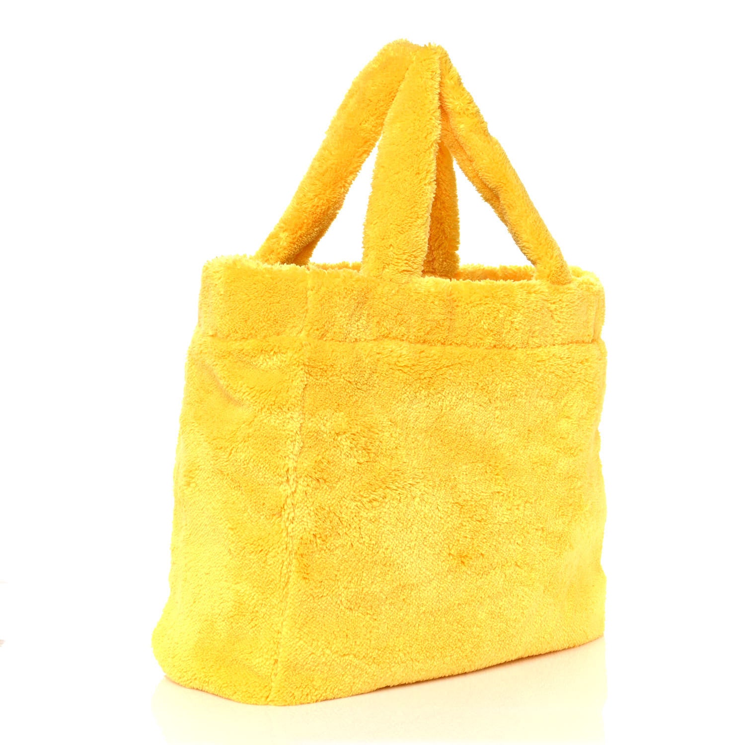 Prada Terry Cloth Tote Bag Giallo Black 3 of 8