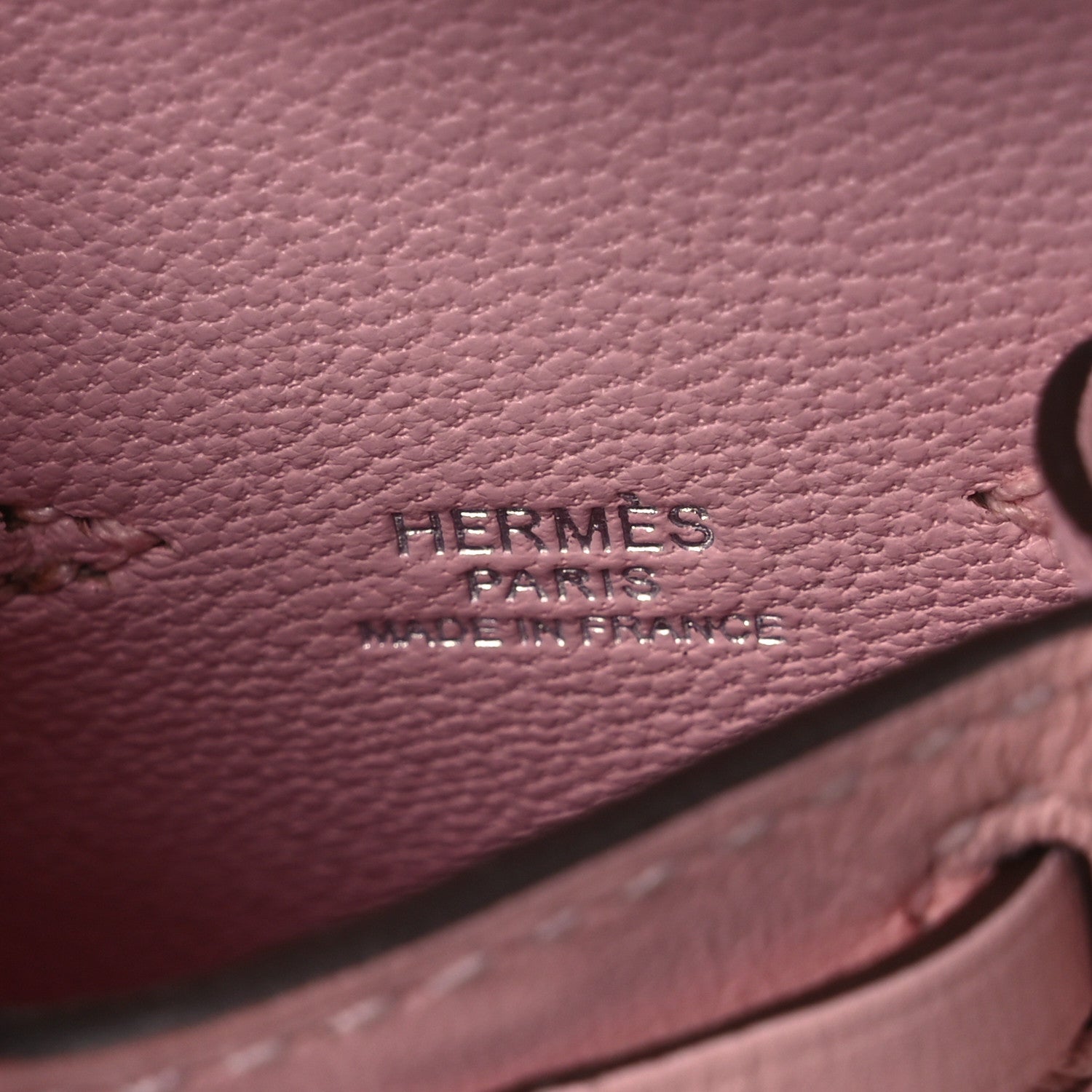 Hermes Tadelakt Mini Kelly Twilly Bag Charm Rose Sakura 5 of 7