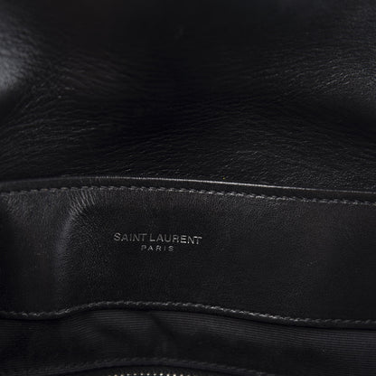 Saint Laurent Calfskin Y Quilted Monogram Medium Loulou Chain Satchel Black 7 of 13