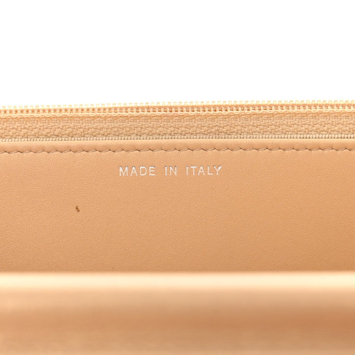 Aged Calfskin Lucky Charms Casino 2.55 Reissue Wallet on Chain WOC Beige