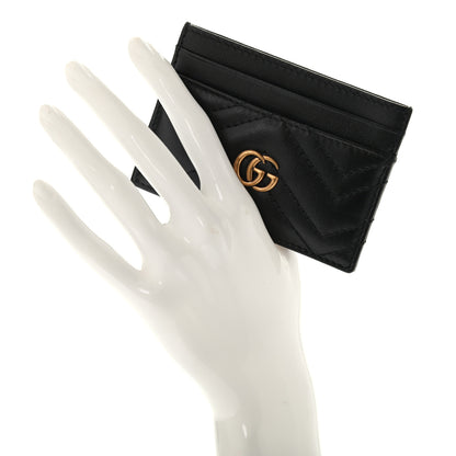 Gucci Calfskin Matelasse GG Marmont Card Holder Black 2 of 6