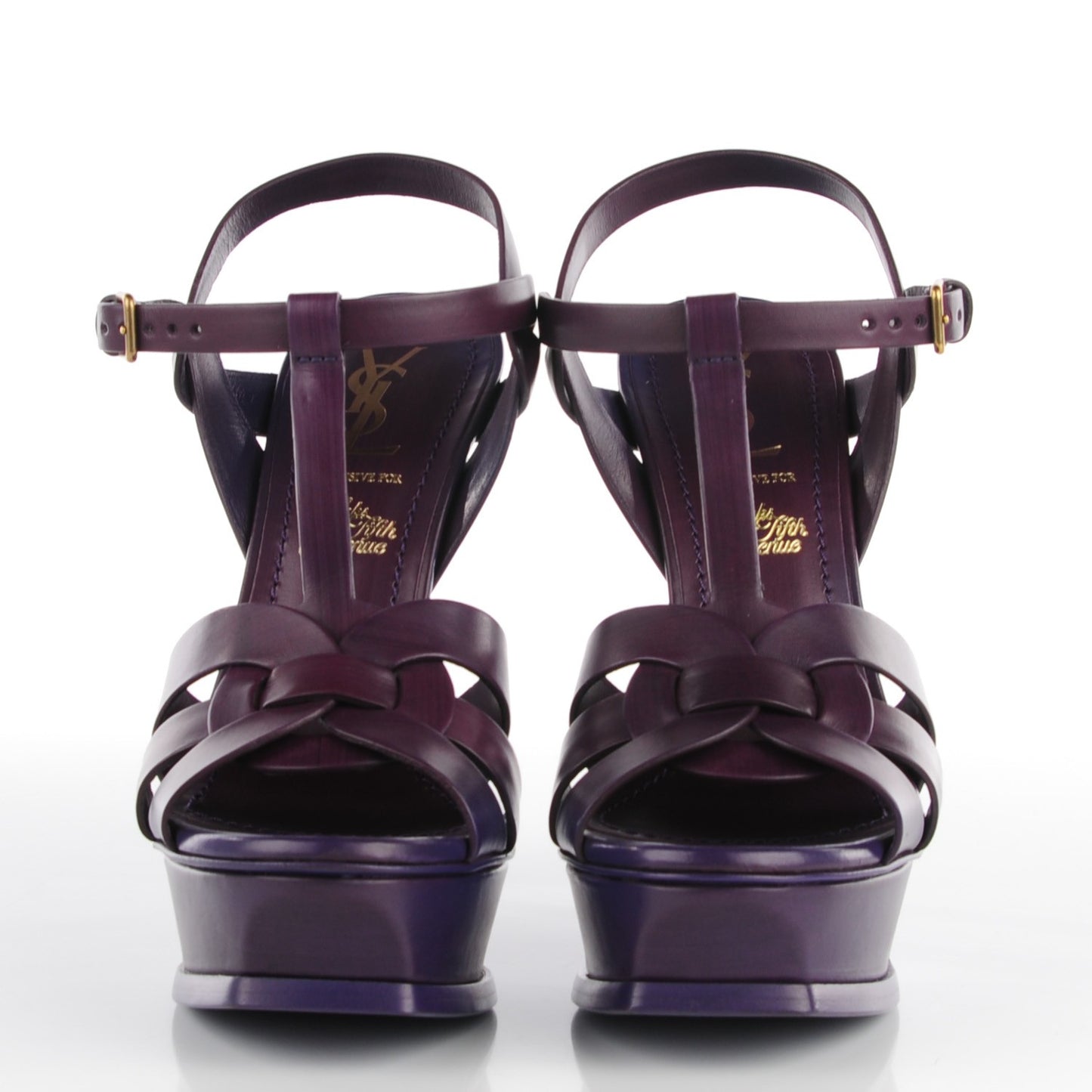 Calfskin Tribute 105 Platform Sandals 36.5 Lilac