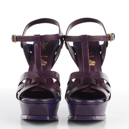 Saint Laurent Calfskin Tribute 105 Platform Sandals 36.5 Lilac 2 of 8