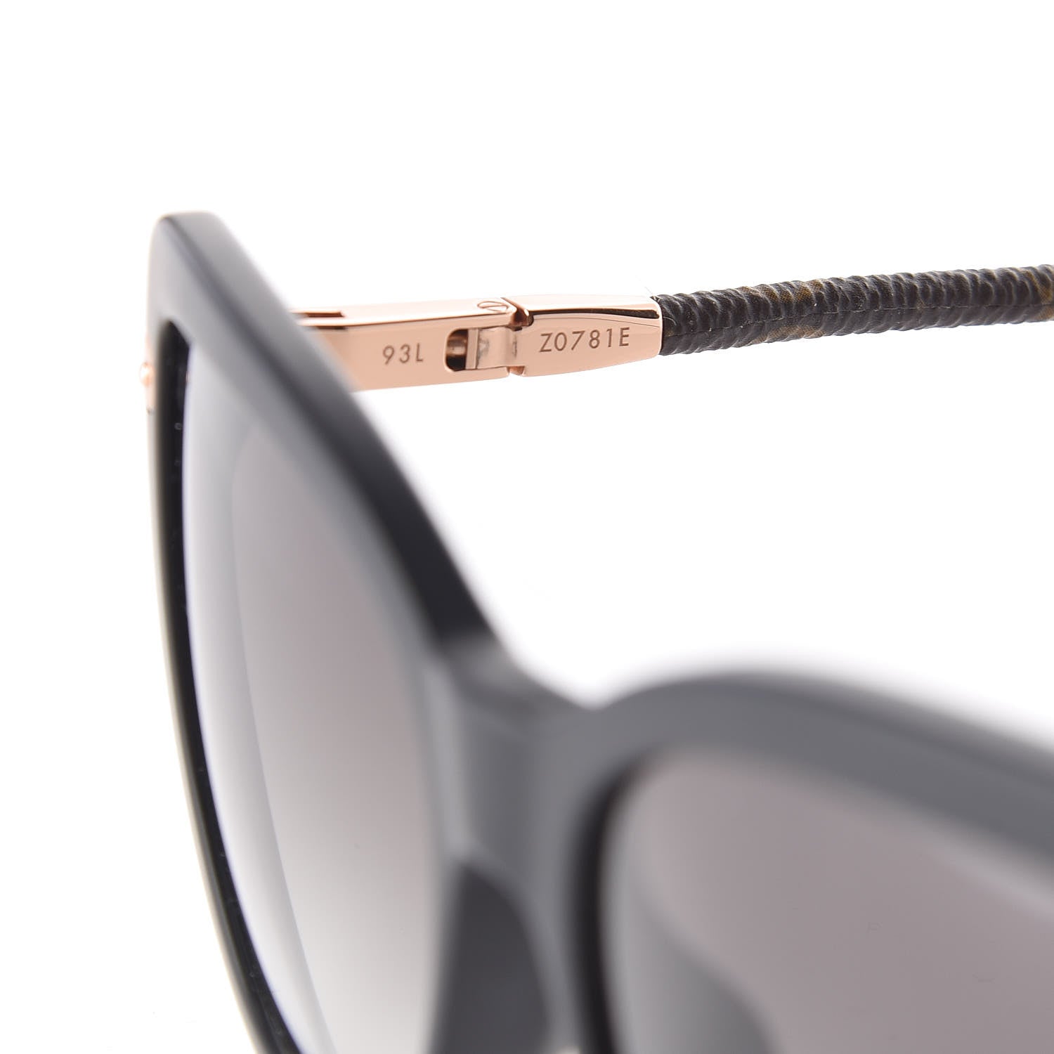 Louis Vuitton Monogram Acetate Charlotte Sunglasses Z0781E Black
