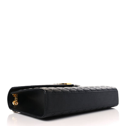 Saint Laurent Grain De Poudre Textured Mixed Matelasse Large Triquilt Monogram Satchel Black 3 of 8