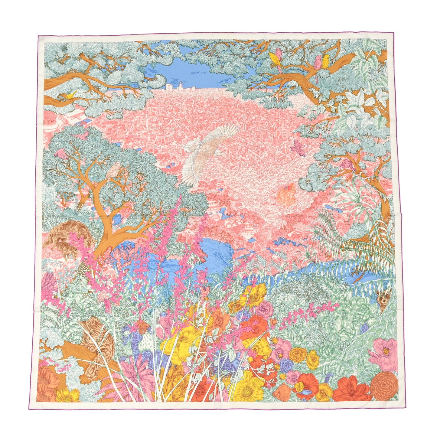 Cashmere Silk Retour a la Nature 140 Bleu Ciel Rose Vert