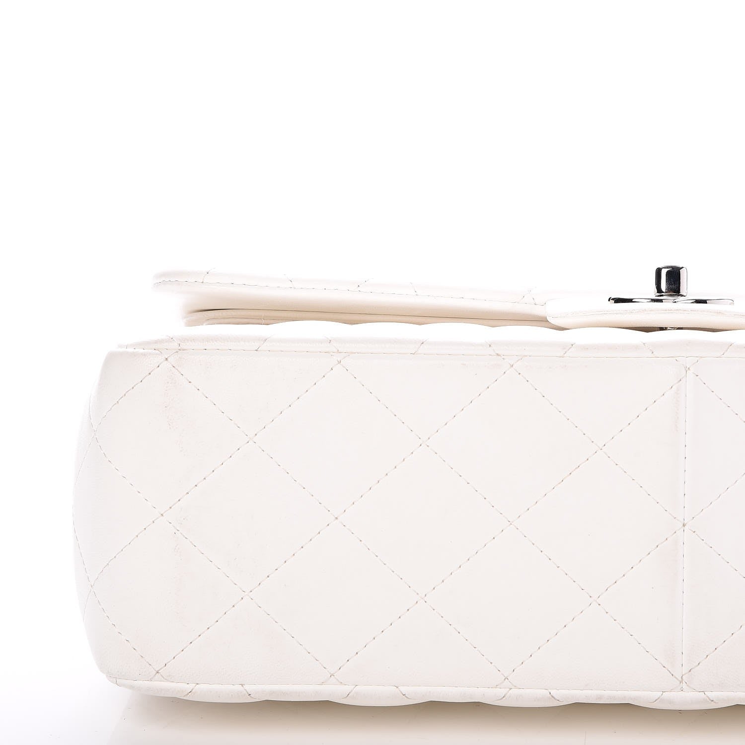 Chanel Lambskin Quilted Jumbo Double Flap White 9 of 10
