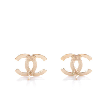 Chanel Crystal CC Earrings Gold 3 of 5