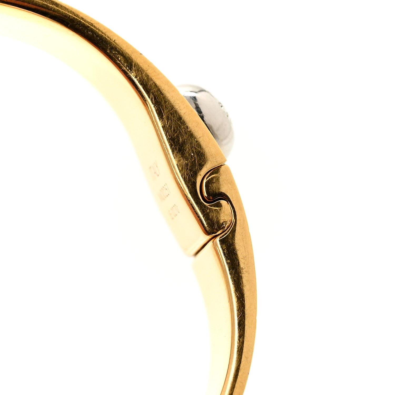Louis Vuitton Brass Monogram Nanogram Cuff S Gold 7 of 7