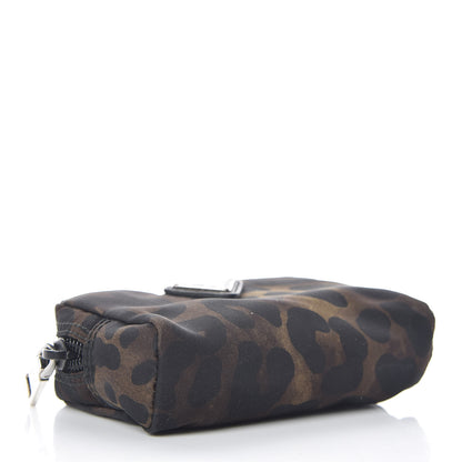 Prada Tessuto Stampato Nylon Leopard Print Cosmetic Pouch Mimetico 4 of 8
