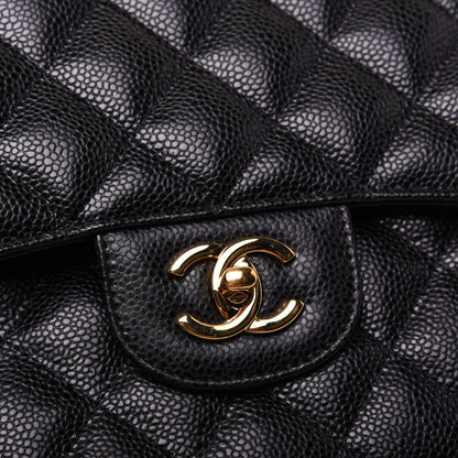 Chanel Caviar Quilted Jumbo Double Flap Black 12 of 12