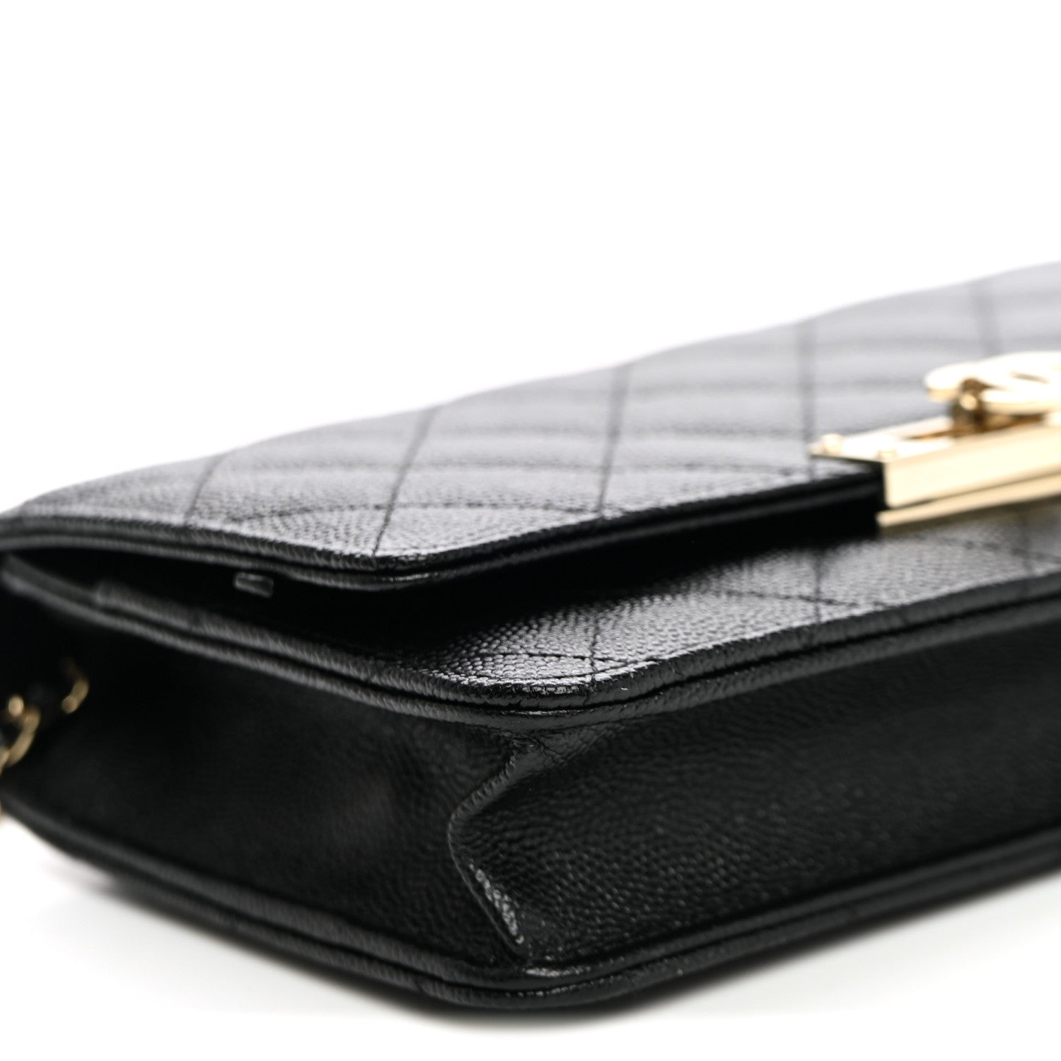 Chanel Caviar Quilted Golden Class Wallet On Chain WOC Black 10 of 11