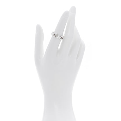 Hermes Sterling Silver PM Chaine d'Ancre Enchainee Band Ring 52 6 2 of 8