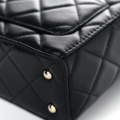 Chanel Lambskin Quilted Small Box Bag Black 10 of 14