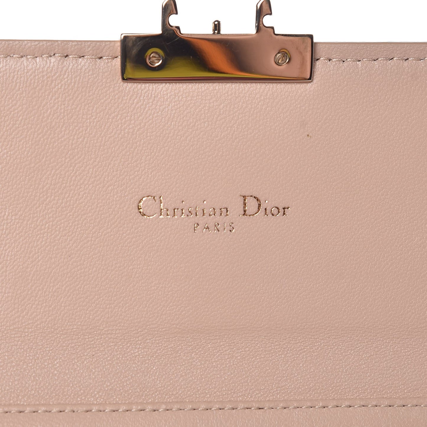 Lambskin Cannage Miss Dior Promenade Chain Wallet Beige