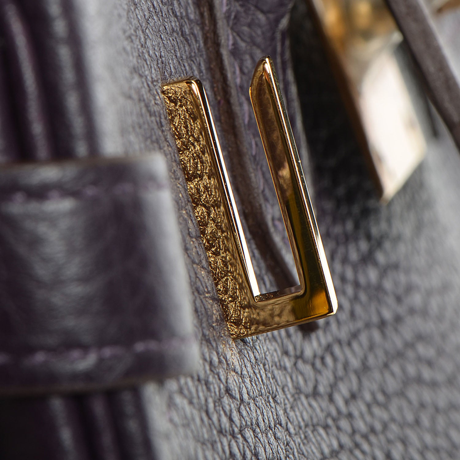 Hermes Taurillon Clemence Birkin 30 Raisin 17 of 22
