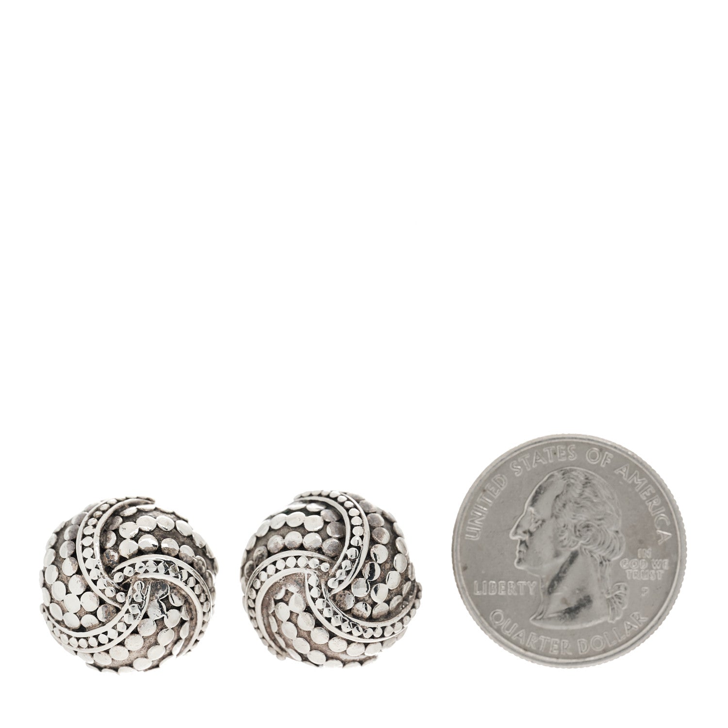 John Hardy Sterling Silver Dot Knot Earrings 2 of 4