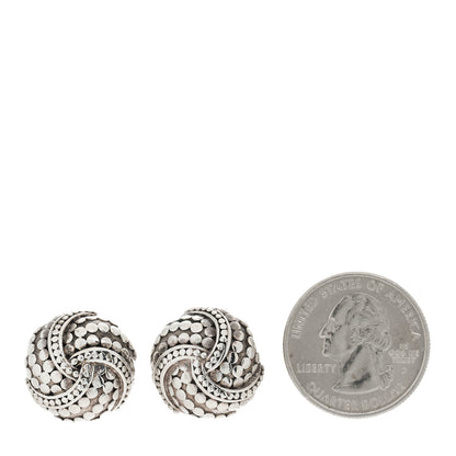 John Hardy Sterling Silver Dot Knot Earrings 2 of 4