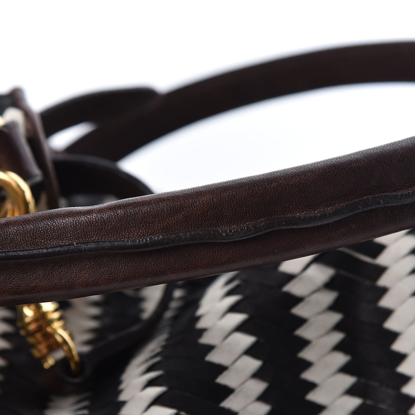 Nappa Intreccio Sacca Tote Cera Black