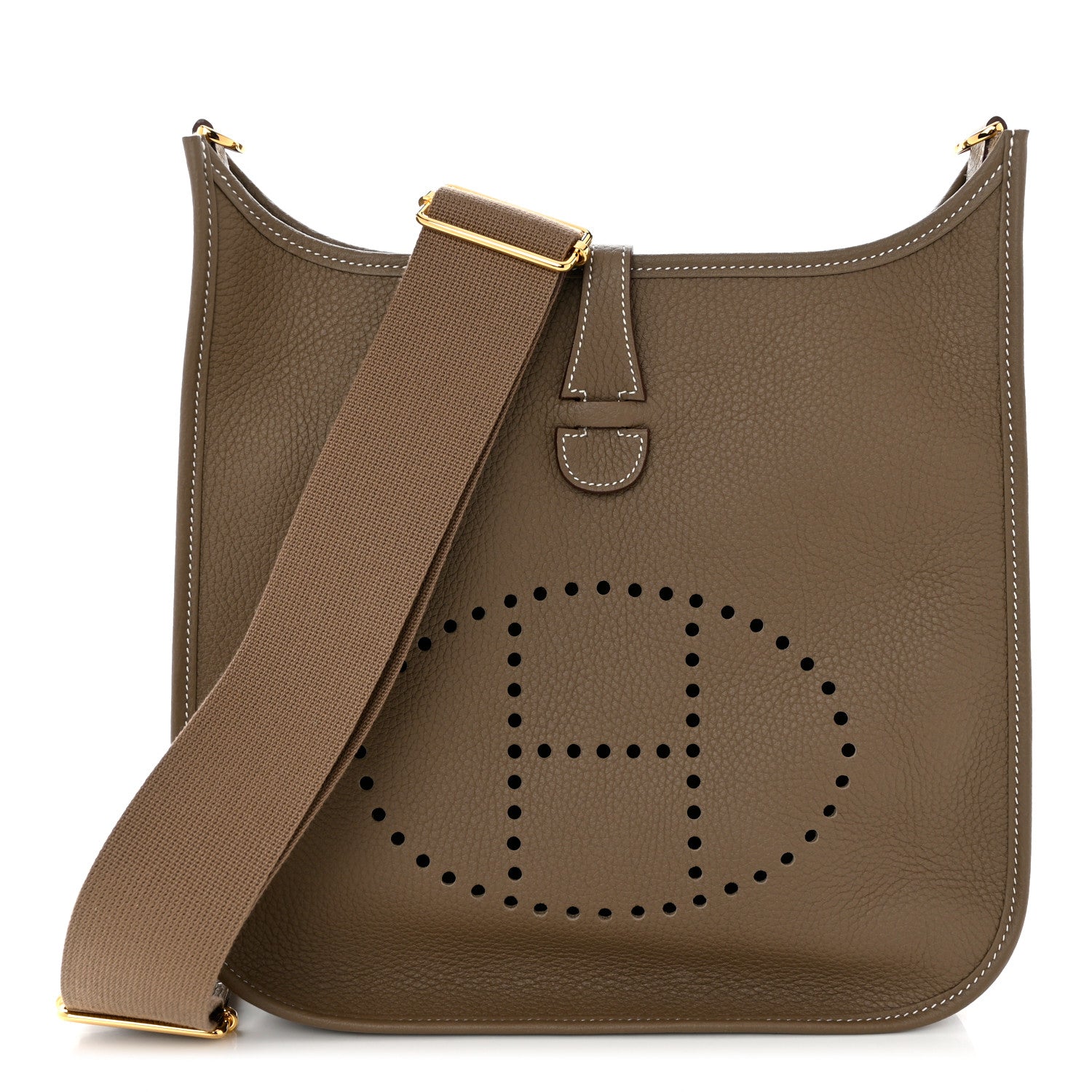 Hermes Taurillon Clemence Evelyne III PM Etoupe 1 of 8