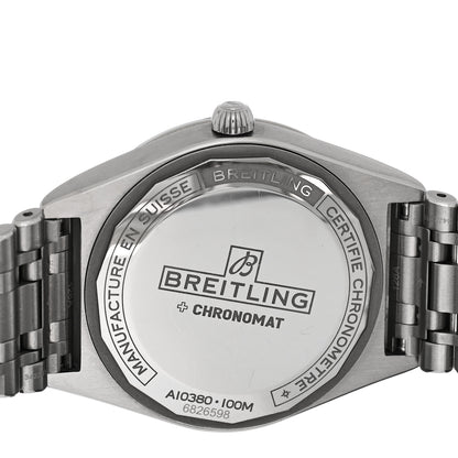 Breitling Stainless Steel 36mm Chronomat Automatic Watch Mint Green A10380 4 of 5