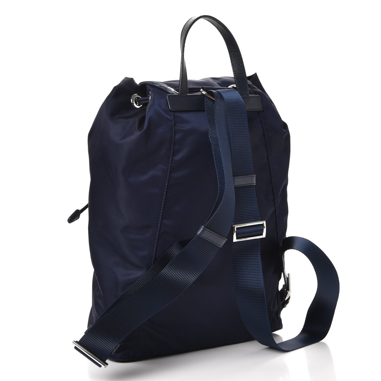 Nylon Vela Saffiano Medium Cinch Backpack Baltico