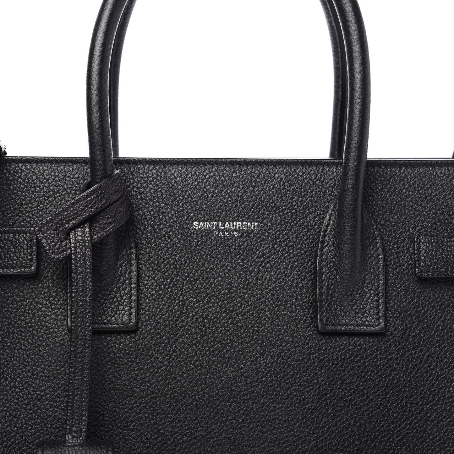 Grained Calfskin Baby Sac De Jour Black