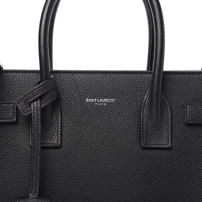 Saint Laurent Grained Calfskin Baby Sac De Jour Black 9 of 10