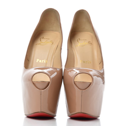 Christian Louboutin Patent Highness 160 Pumps 35.5 Nude 2 of 17