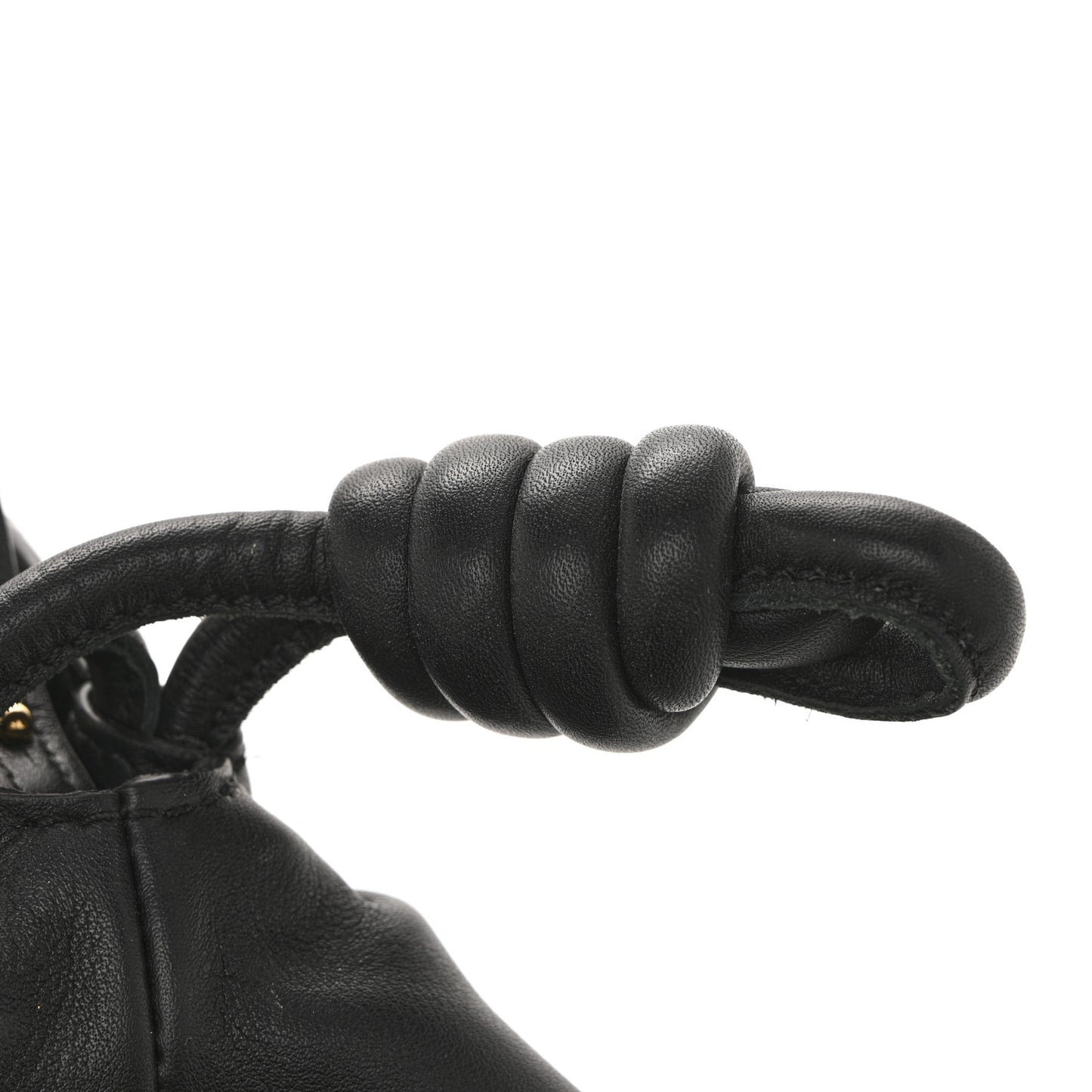 Nappa Medium Flamenco Knot Bag Black