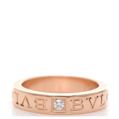 Bulgari 18K Rose Gold Diamond B.Zero1 Essential Band Ring 50 5.25 1 of 7