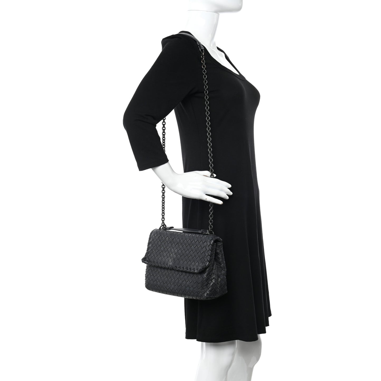 Nappa Intrecciato Small Olimpia Bag Black