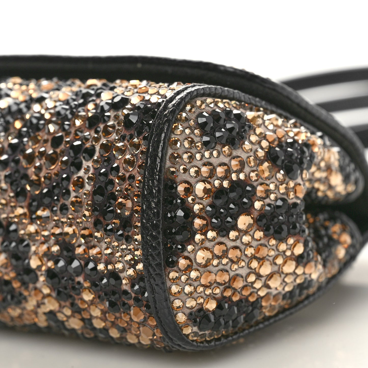 DOLCE GABBANA Satin Crystal Calfskin Iguana Embossed Small Miss Sicily Satchel Leopard