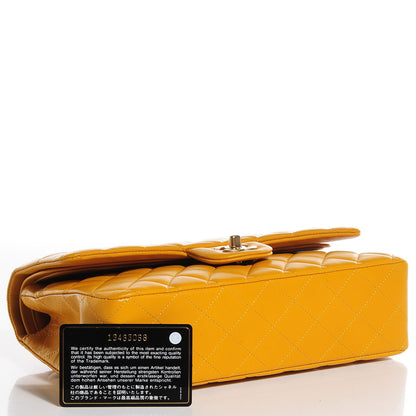 Chanel Lambskin Medium Double Flap Yellow 9 of 9