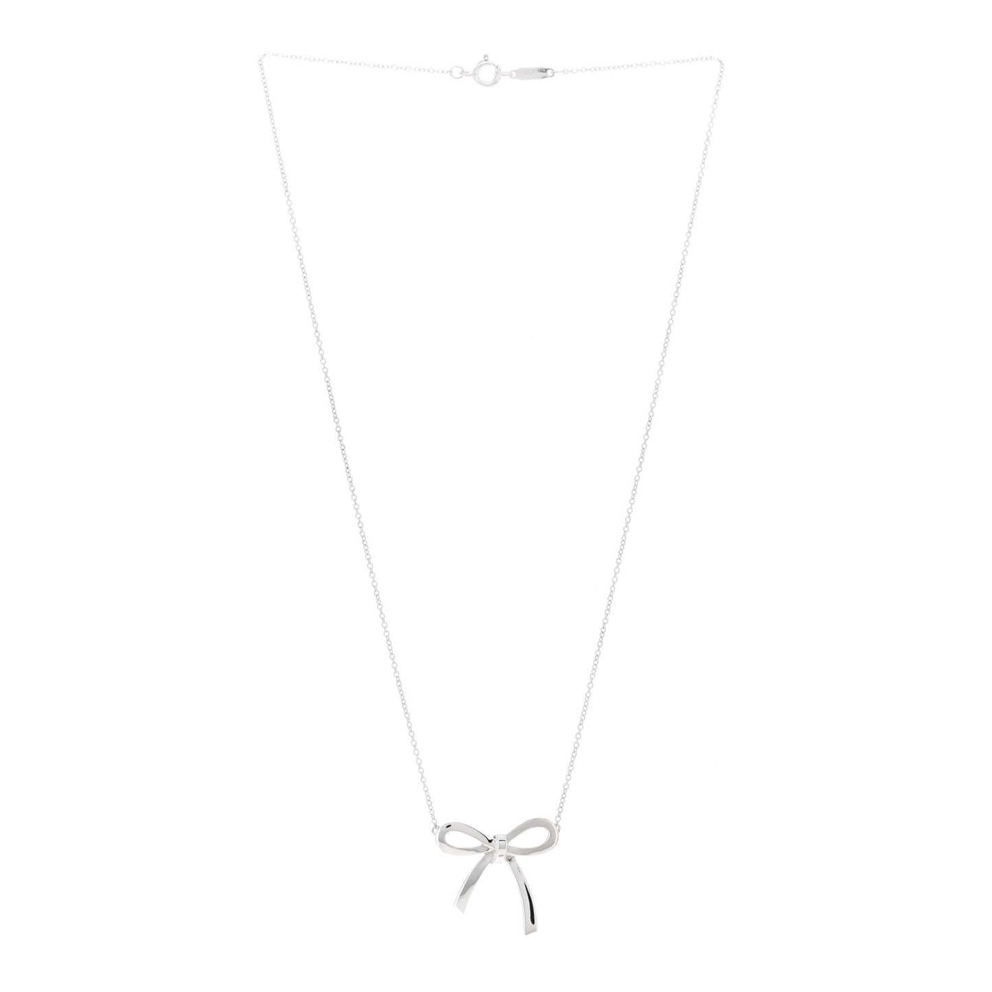 Sterling Silver Bow Pendant Necklace