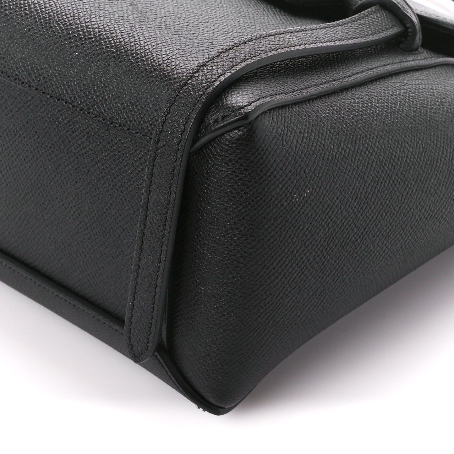 Grained Calfskin Nano Belt Bag Black