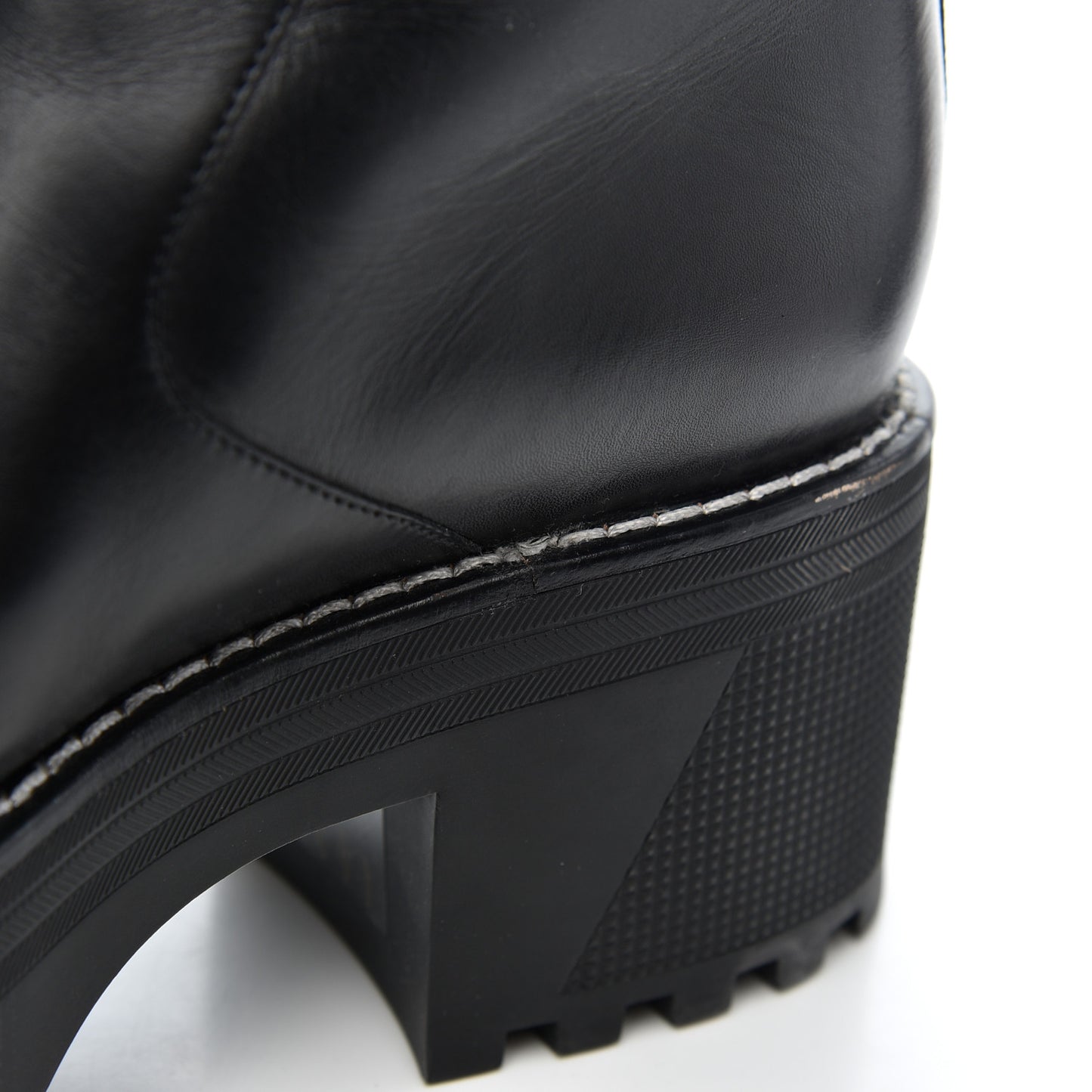 Calfskin Monogram Power Squad Flat Ankle Boots 39 Black