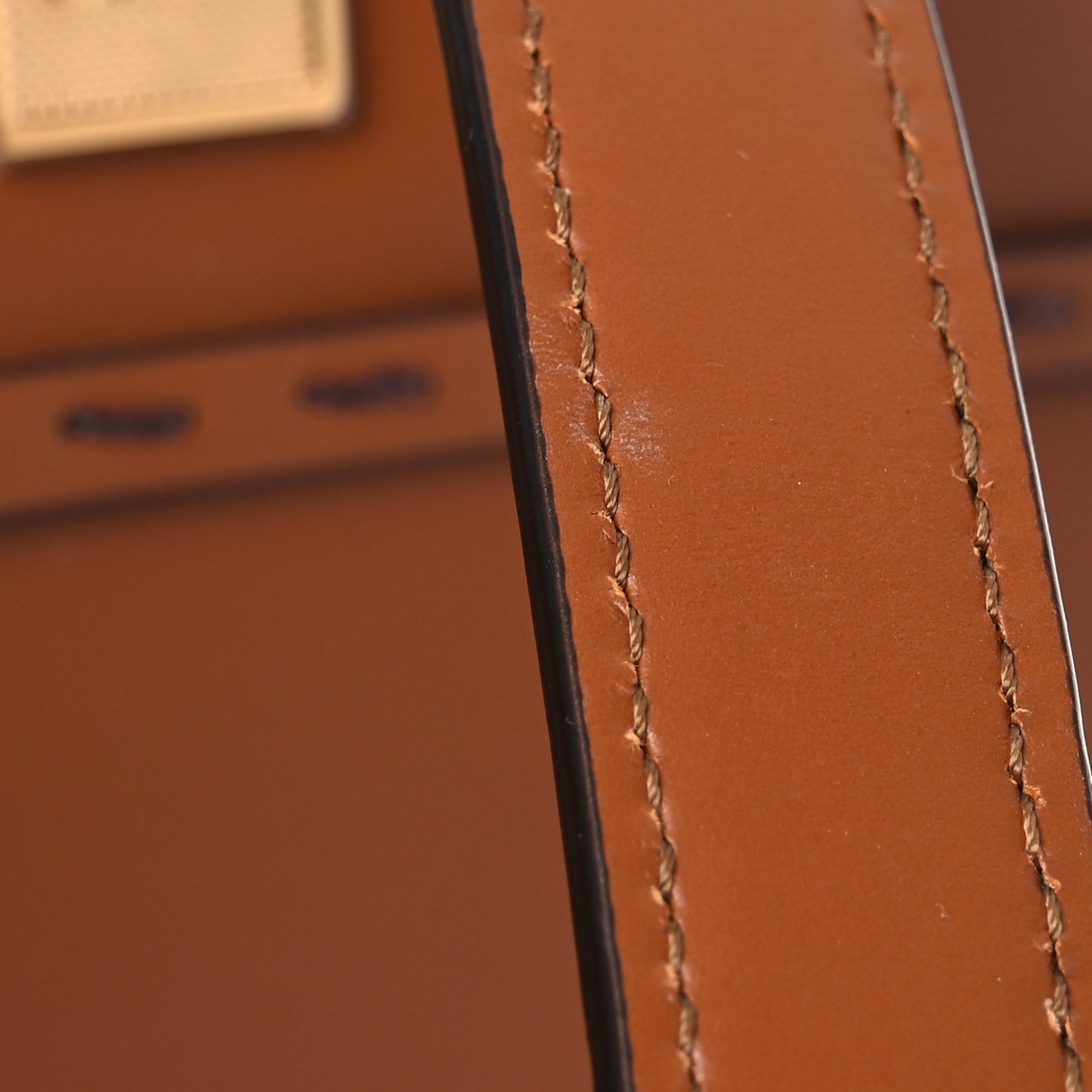 Vitello King Plexiglass Logo Embossed Small Fendi Sunshine Shopper Tote Cuoio