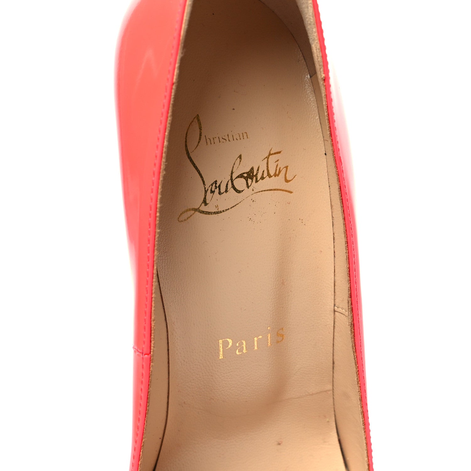 Christian Louboutin Patent Fifille 100 Pumps 37 Fluo Rose 7 of 8