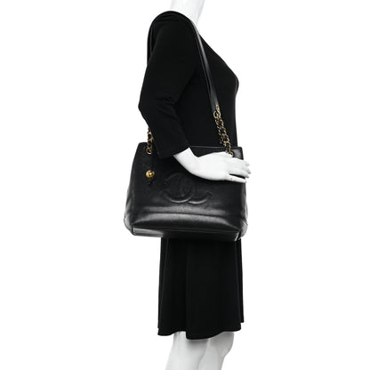 Chanel Caviar Large CC Shoulder Bag Black 2 of 17